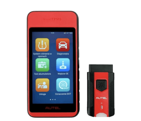 Side view of the Autel MaxiTPMS ITS600 with wireless Bluetooth technology