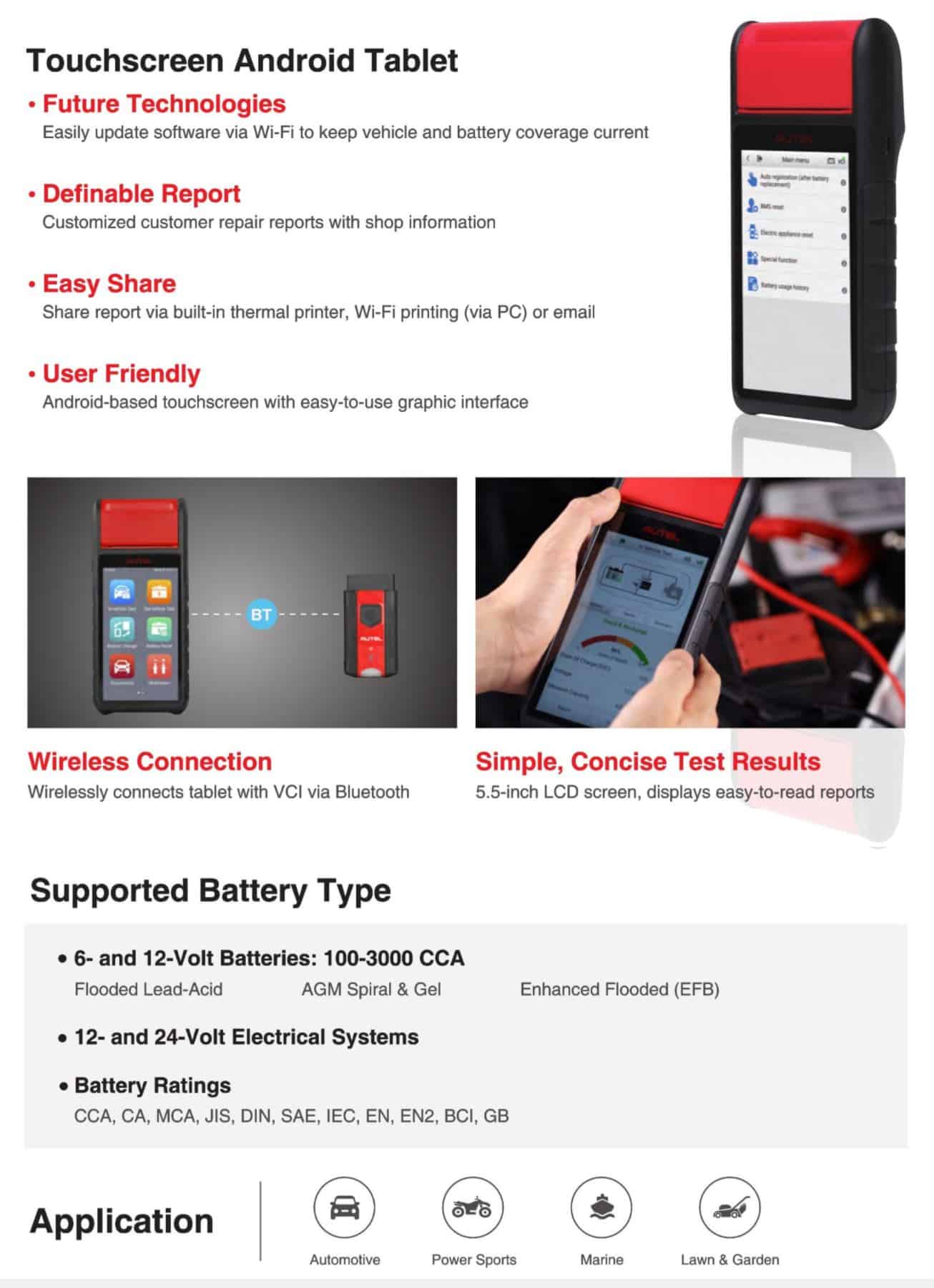 Advanced Functions for Testing and Analyzing Vehicle Batteries