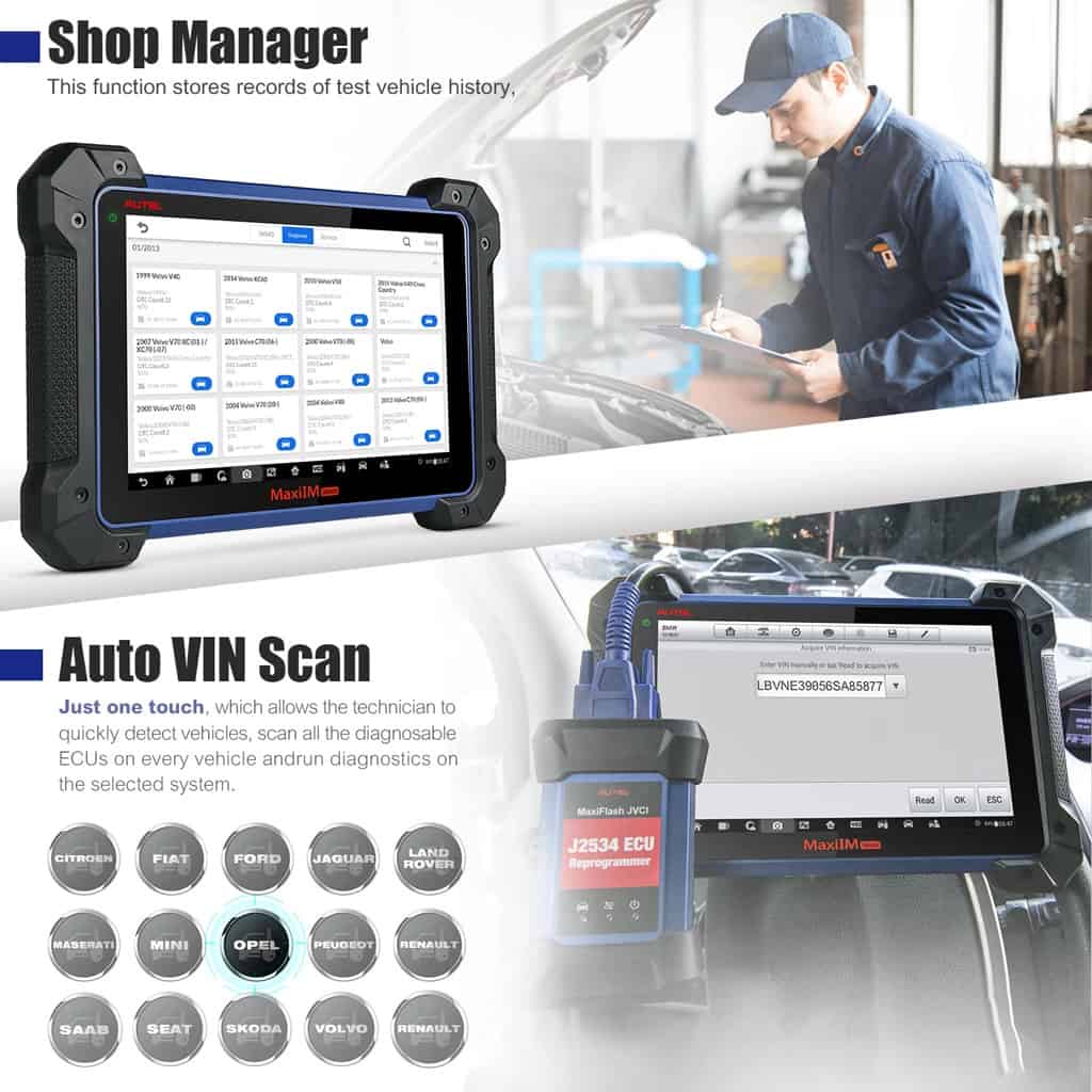 Shop Manager / auto VIN Scan